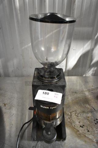 Bunn Metal Commercial Countertop Espresso Bean Grinder. 115 Volts, 1 Phase. - Item #1216693