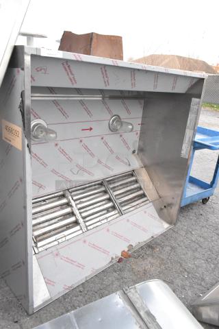 BRAND NEW 5' CaptiveAire 5424 ND-2 stainless steel grease hood with filters, lights, and protective film; minor scratches.