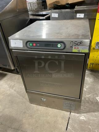 Hobart LX30H commercial stainless steel undercounter dishwasher, electric-powered, model LX30H, 120/208V, 1 phase.