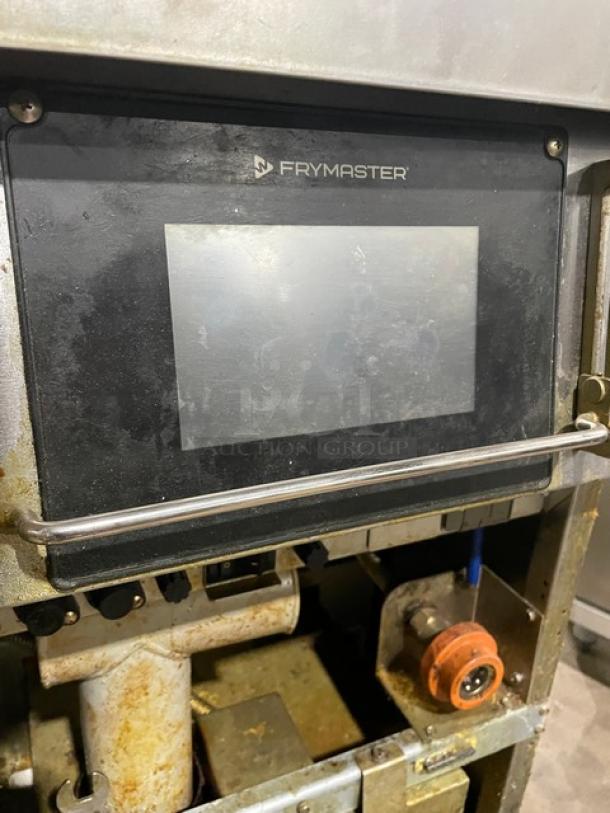 Frymaster FilterQuick Series deep fat fryer, model 1FQE80U0ZQTZB17, with touchscreen control and filtration system. 208V, 3-phase, on casters.