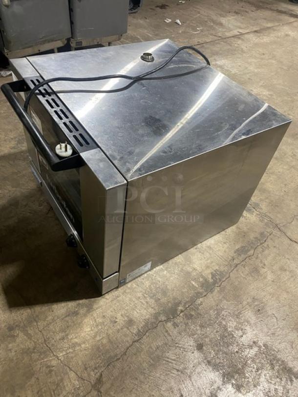 Moffat Turbofan E22M3 convection oven, stainless steel, electric, with wired rack, SN: 1755435, 115V, good condition.