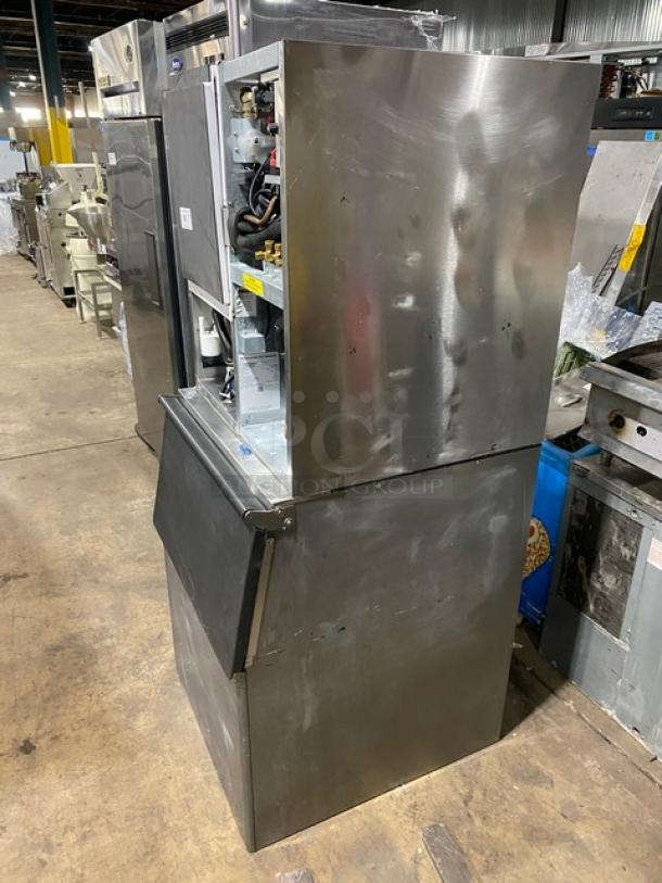 Hoshizaki stainless steel ice maker/bin combo, model KM901MRJ/B500PF, remote-cooled, Energy Star certified, 208-230V, 1 phase.