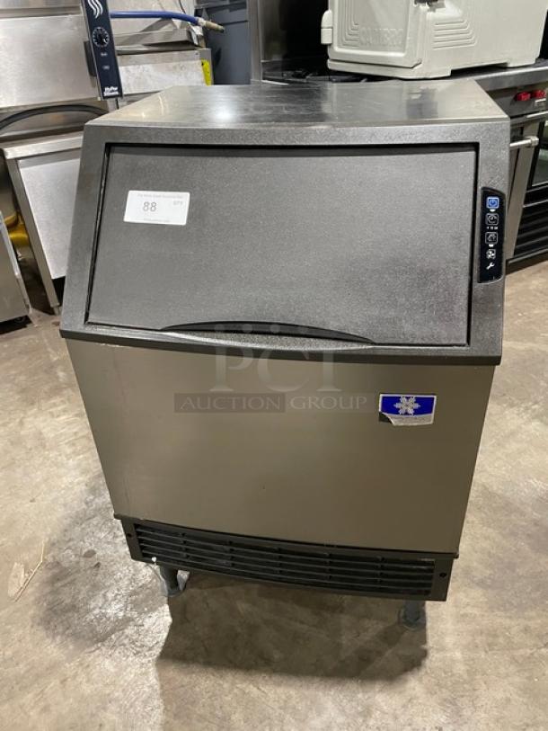 Manitowoc NEO Series stainless steel undercounter ice machine, model UYF0140A-161B, air-cooled, 115V, on legs, good condition.