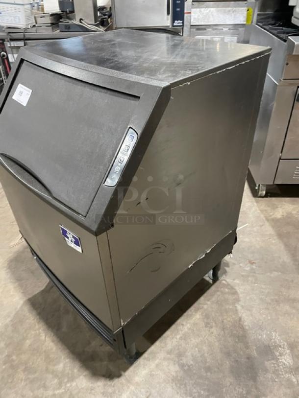 Manitowoc NEO Series UYF0140A-161B ice machine, stainless steel, air-cooled, on legs, 115V, commercial use.