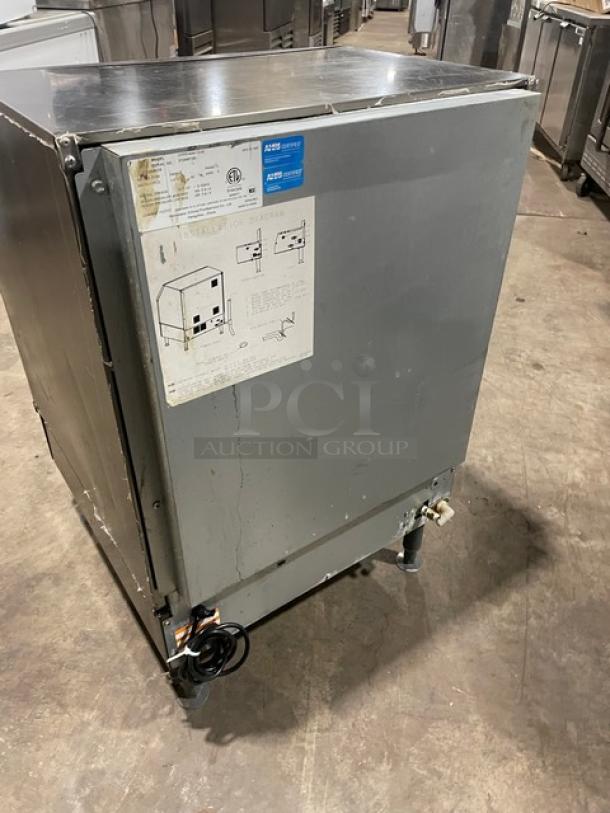 Manitowoc NEO Series UYF0140A-161B ice maker, stainless steel, undercounter model on legs, electric, 115V, good condition.
