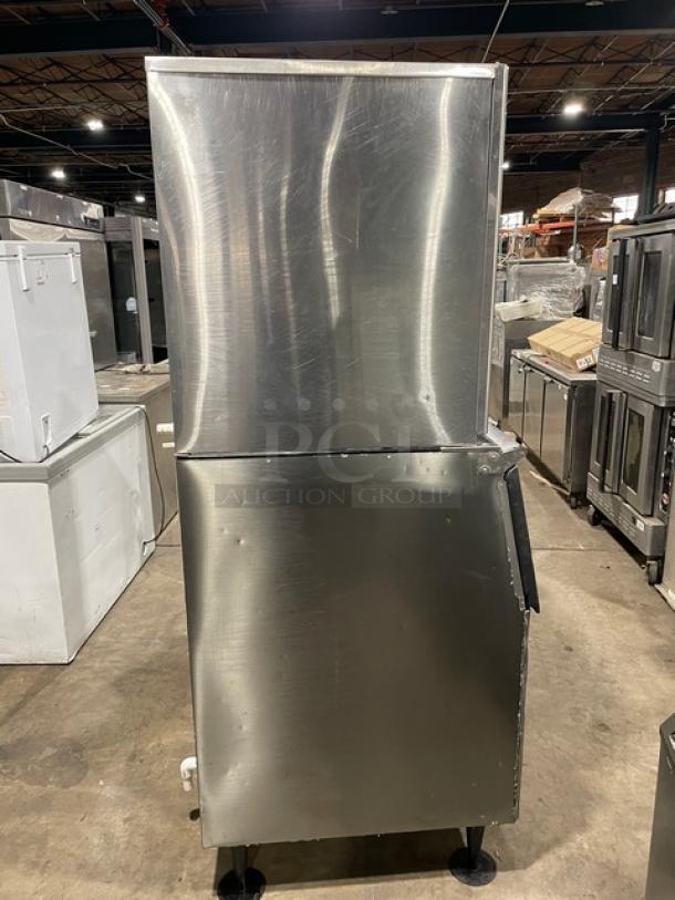 Hoshizaki KM-515MAH stainless steel ice maker head/bin combo, 115V, Energy Star certified, on legs, excellent condition.