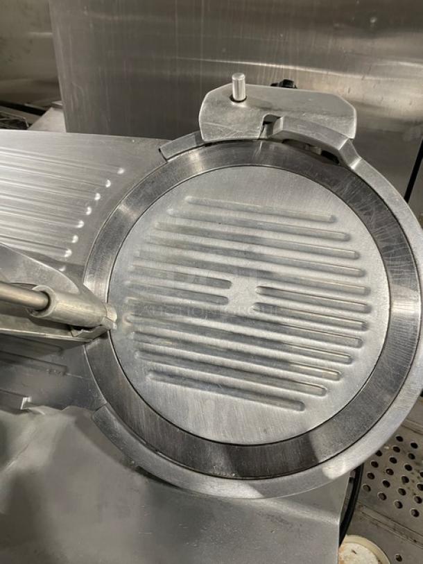 Avantco commercial electric deli meat slicer, heavy-duty, countertop model, stainless steel, excellent condition.