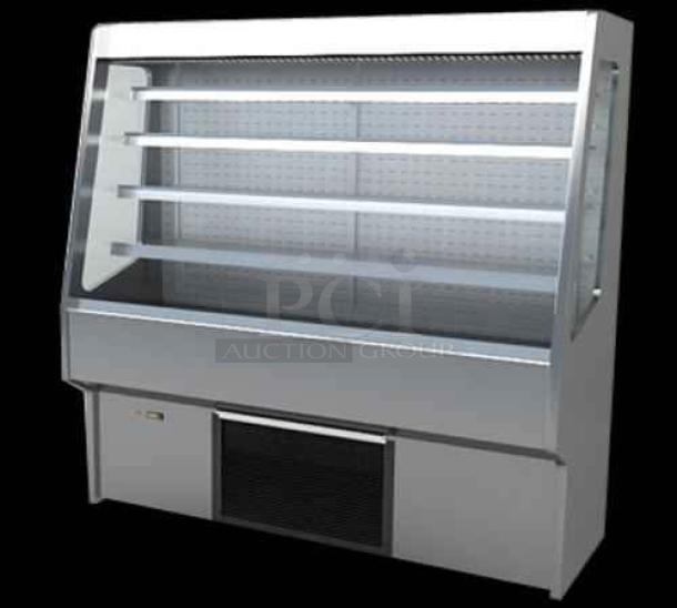 2022 RPI Industries Bandit Air Screen refrigerated merchandiser, model SCRFC2728R, modern design, nearly new.