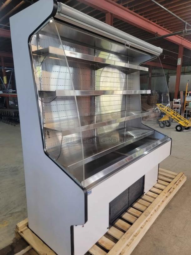2022 RPI Industries Bandit Air Screen refrigerated merchandiser, model SCRFC2728R, modern design, excellent condition.