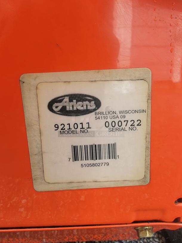 Ariens Deluxe 24" Snow Blower model 921011, excellent condition. Tag shows model number and serial number.