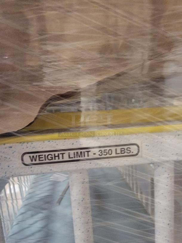 Industrial heavy-duty adjustable frame, repurposed Hard Manufacturing Springfield Hi-Lo Pediatric Crib, 350 lbs weight limit.