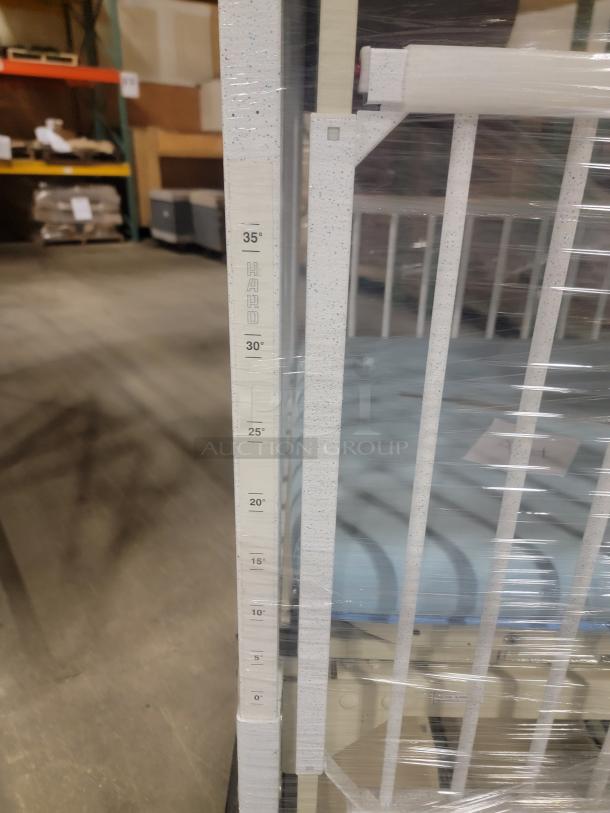 Heavy-duty Hard Manufacturing Springfield Hi-Lo Pediatric Crib, adjustable height markings, sturdy hospital-grade steel.