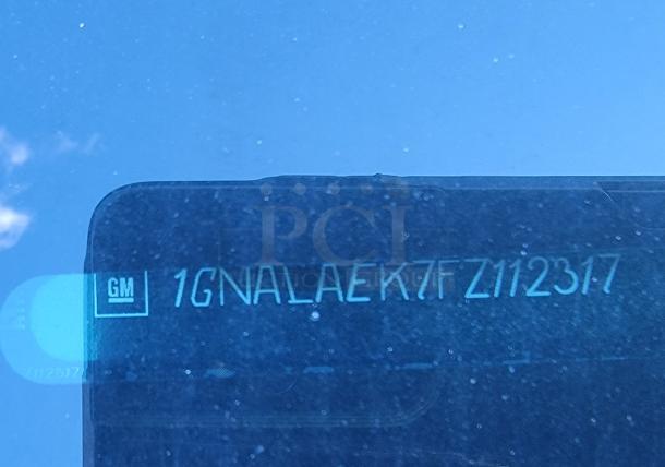 VIN displayed for 2015 Chevy Equinox, non-running, ideal for parts or project. Body in great shape. Title in hand.