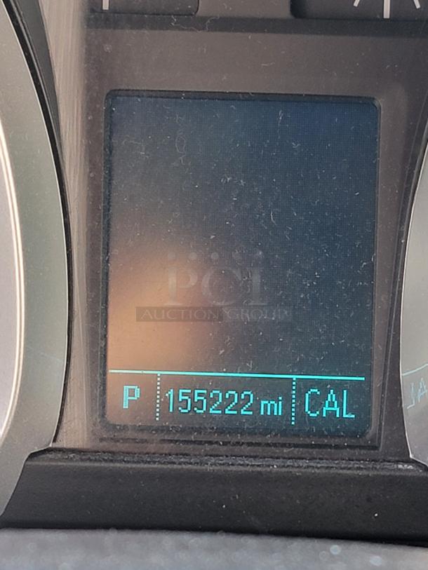 Dashboard displaying mileage at 155,222 miles for 2015 Chevy Equinox SUV.