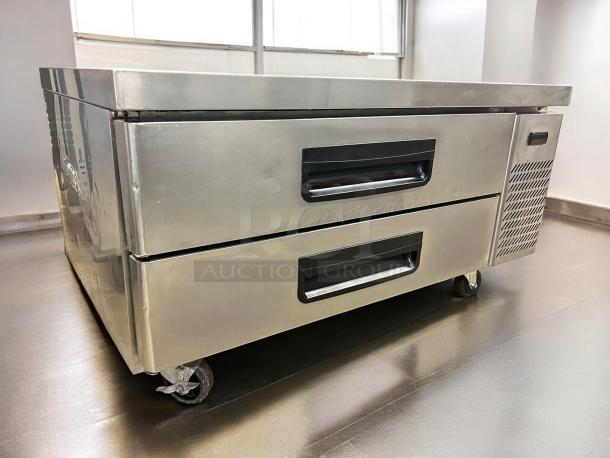 Pristine Blue Air BACB48M refrigerated chef base, two drawers, stainless steel, 115V, fully tested, excellent condition.