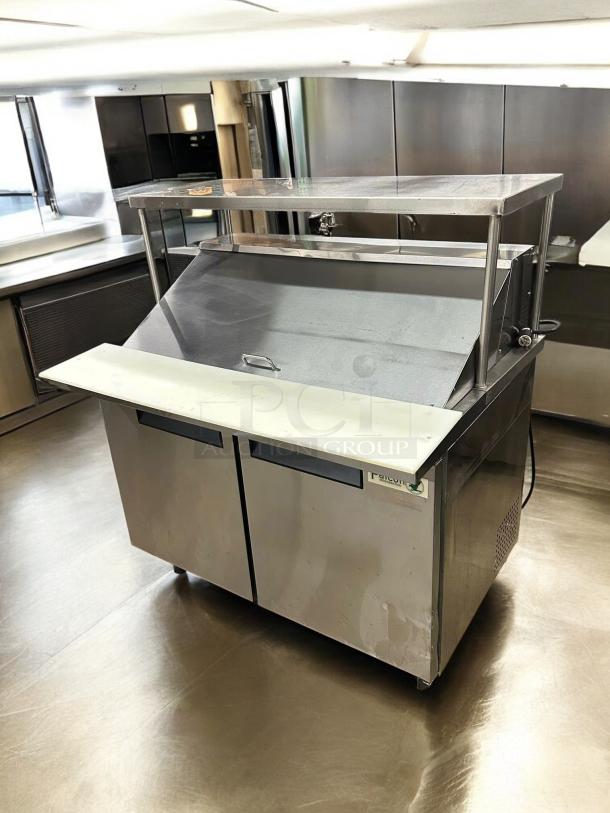 Atosa AST-48M refrigerated sandwich/salad prep table, stainless steel, two-door, fully tested, excellent condition.