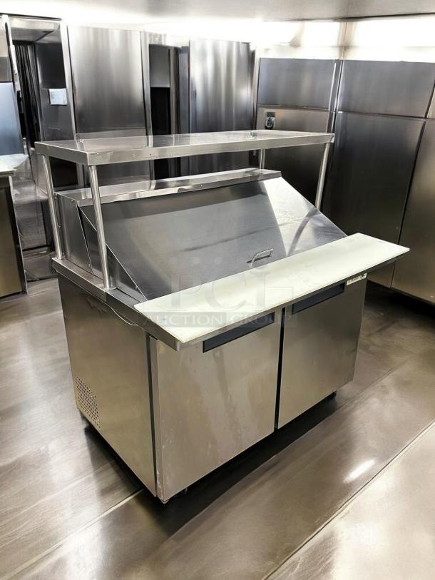 Atosa AST-48M refrigerated sandwich prep table, stainless steel, two-door, excellent condition, fully tested, 115V.