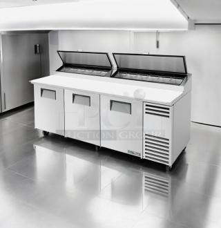 Excellent Condition – True TPP-93 3-Door Mega-Top Pizza Prep Table Refrigerator – 115V – Fully Tested & Working! - Item #1216529