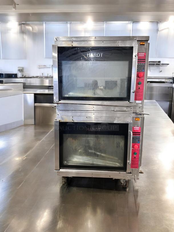 Hardt Inferno 4500 double stack rotisserie oven, natural gas, stainless steel, outstanding condition, fully tested.