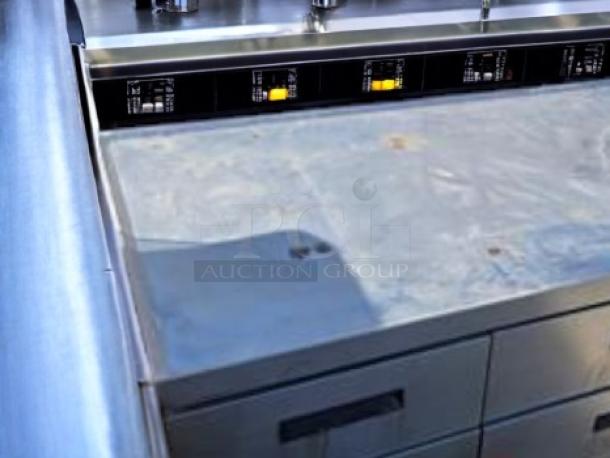 Stainless steel 2-drawer refrigerated chef base, model 2-Drawer, in outstanding condition, fully tested and working, 115V.