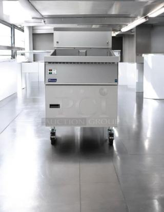 Pitco Frialator FBG24 gas floor fryer in superb condition, 120,000 BTU/hr, 115V, fully tested and working, on casters.