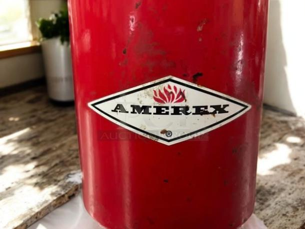 Amerex B500 5 lb ABC dry chemical fire extinguisher, red, showing logo; fully inspected and ready for use.