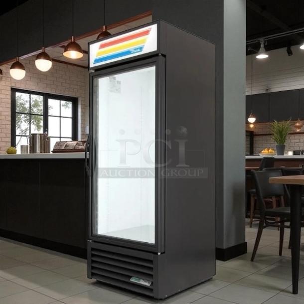 True GDM-26-HC~TSL01 30" glass door merchandiser, excellent condition, 115v, tested and working, one section.