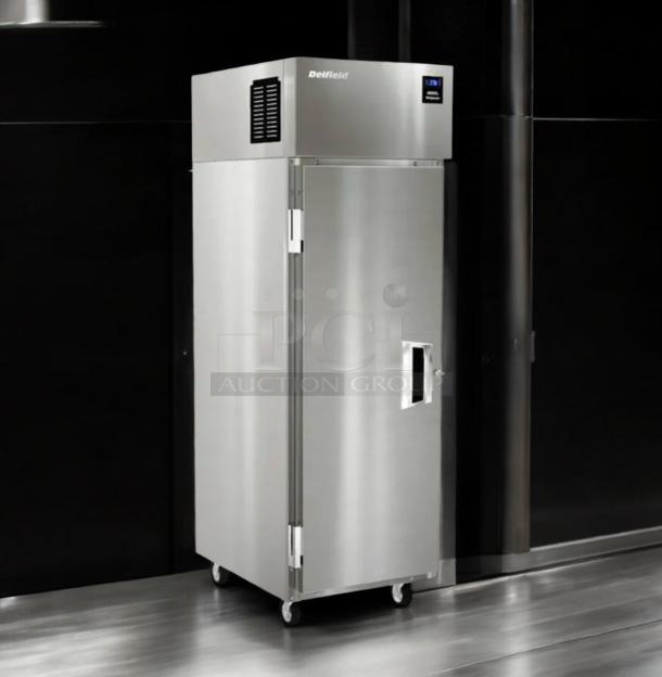 Delfield 6025XL-S single door commercial refrigerator, stainless steel, excellent condition, fully tested, 115V.