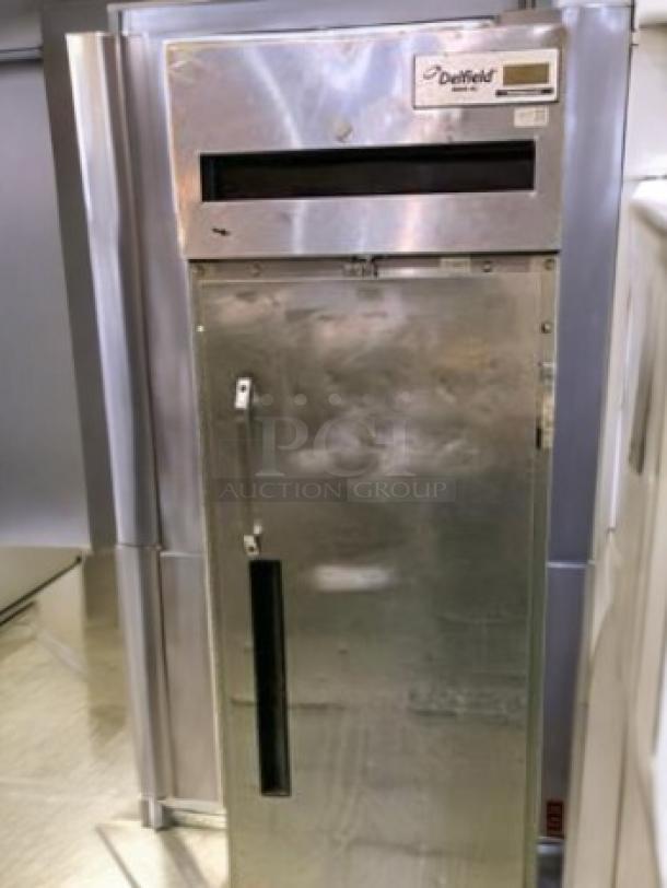 Delfield 6025XL-S single door commercial refrigerator, excellent condition, 115V, stainless steel, tested and working.