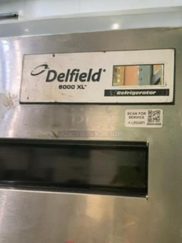 Delfield 6025XL-S single door commercial refrigerator, excellent condition, stainless steel exterior, 115V, fully tested.