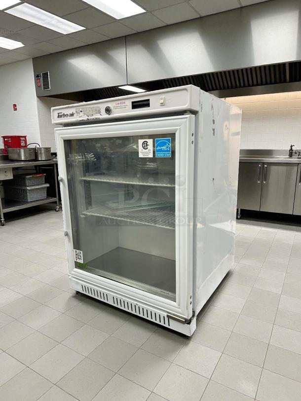 Turbo Air TSU-4RW-N6 countertop vaccine refrigerator, tested and working, glass front, energy-efficient, good condition.