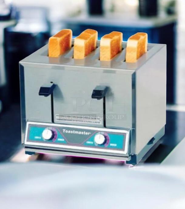 Toastmaster TP409 commercial 4-slot pop-up toaster in excellent condition, 120V, fully tested and working, Smithville, TN, USA.