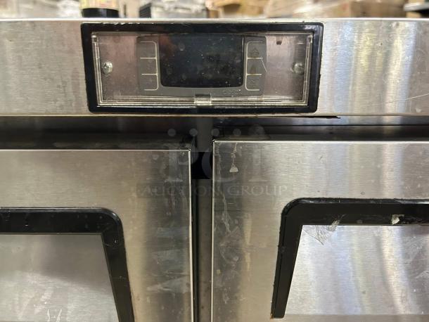 Atosa MGF8402 48-inch two-door undercounter refrigerator in excellent condition, tested and working. Stainless steel finish.