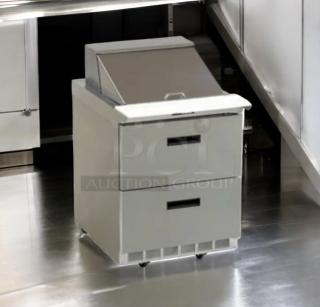 Delfield 4400EL-N12M-A21 refrigerated prep base with drawers, excellent condition, 115V, fully tested, Covington, USA.