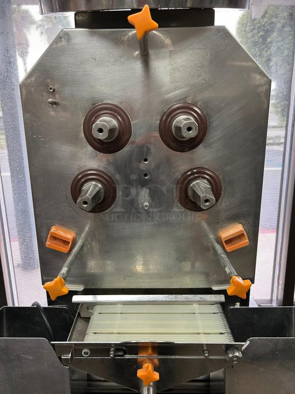 Citrocasa 8000 SB-ATS Advance Citrus Juicer in excellent condition, featuring stainless steel components and visible orange controls.