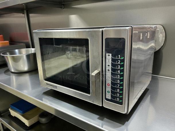 MENUMASTER MFS18TS commercial microwave oven, stainless steel, tested and working, keypad controls, great condition.
