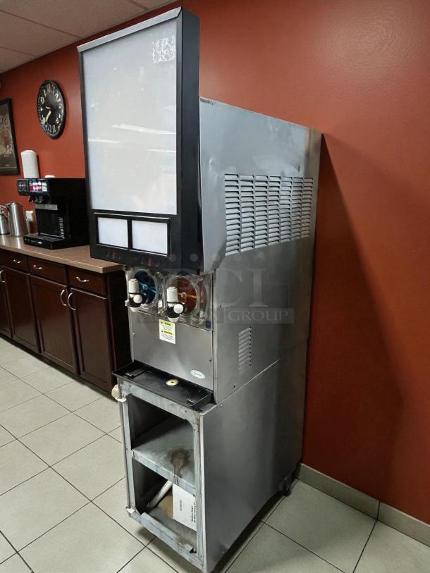 Cornelius Viper 621466142 frozen drink machine with four 1 1/4 gal bowls. Tested, working, 29" wide, 230v unit in good condition.