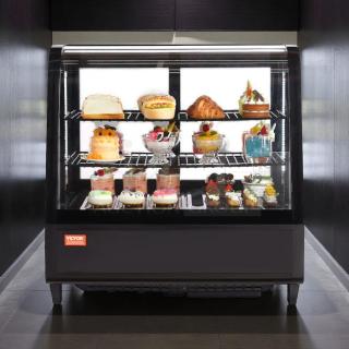 Amazing Find - VEVOR Refrigerated Display Case 3.5 cu. ft./100 l 2-Tier Countertop Pastry Display Case Commercial Display Refrigerator - Tested and Working! - Item #1216938