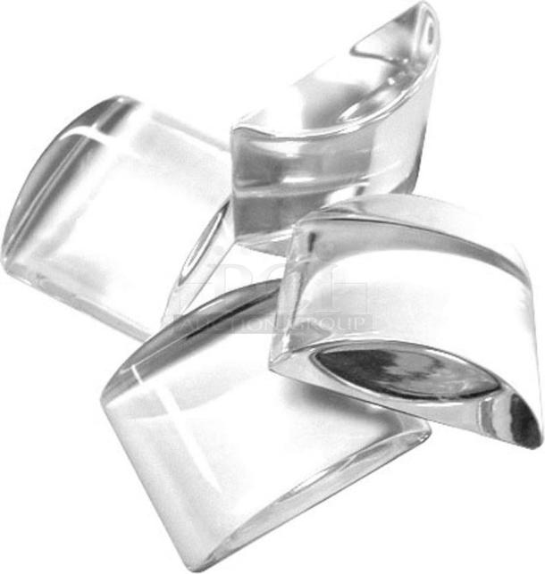 Crescent ice cubes produced by Hoshizaki KM-515MAH icemaker. Clear, smooth surface, represents reliable performance.