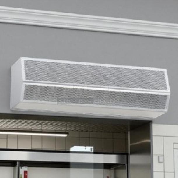 Mars STD248-1UA-OB/99-014 48" unheated air curtain in excellent condition, mounted above a doorway.