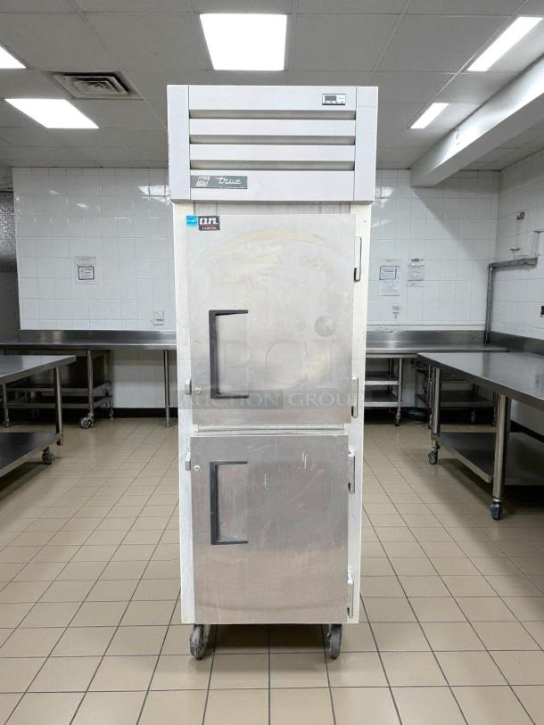True STG1R-2HS-HC 27.5" reach-in refrigerator with two right-hinge solid doors, tested and working, stainless steel, 115v.