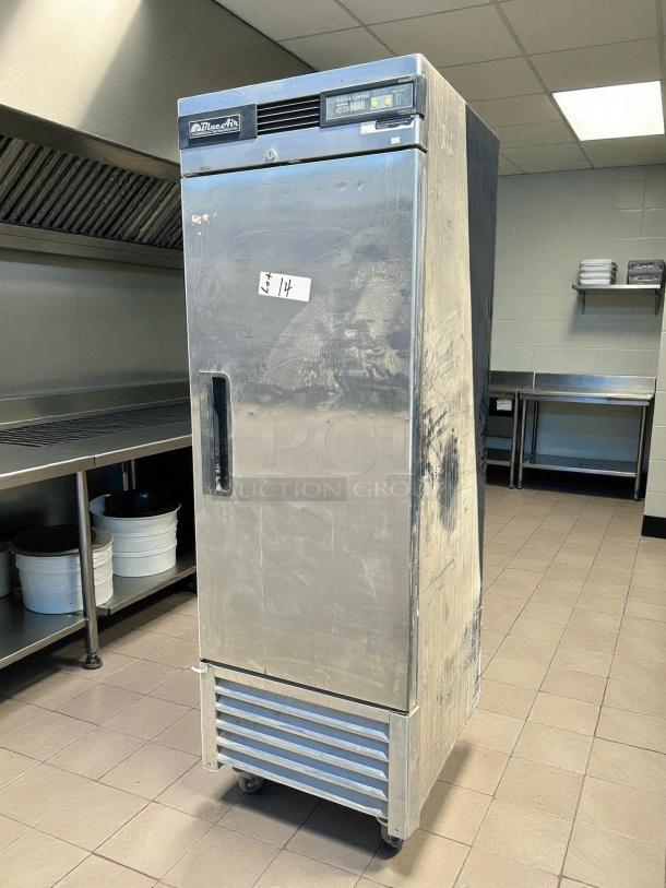 Blue Air BSF23-HC stainless freezer, excellent condition, tested and working. Features single solid door and front control panel.