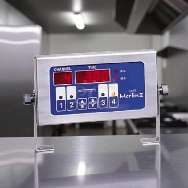 Prince Castle 740-T4 4 Channel Timer with Alarm, excellent condition, tested and working, 120v, digital display.