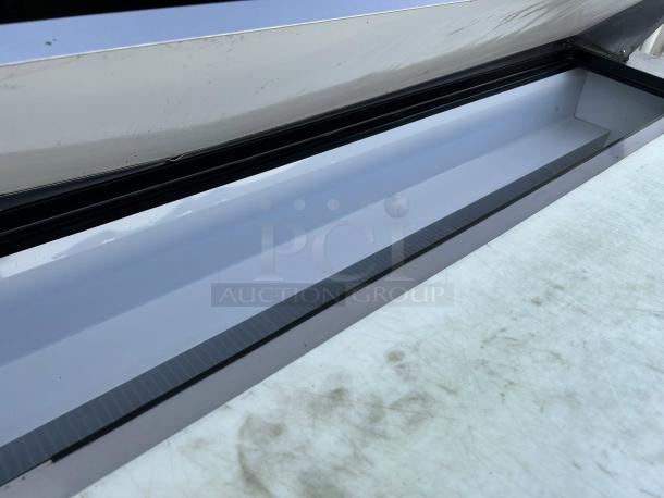 True TSSU-72-18-HC 72" Refrigerated Sandwich Prep Table, excellent condition, clean interior, tested and working.