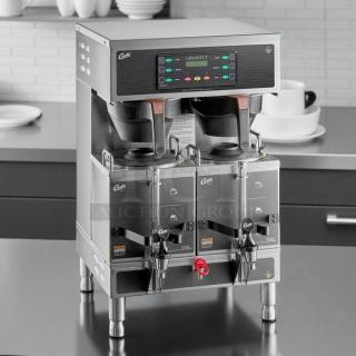 Curtis GEMTS10A1000 G3 Gemini Twin 1.5-Gallon Coffee Brewer, excellent condition, stainless steel, 220V, tested and working.