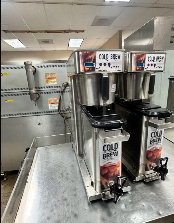 Brand new Newco CLDBR-3.5G cold brew coffee dispenser, 3.5-gallon capacity, NSF certified, fully tested, stainless steel.