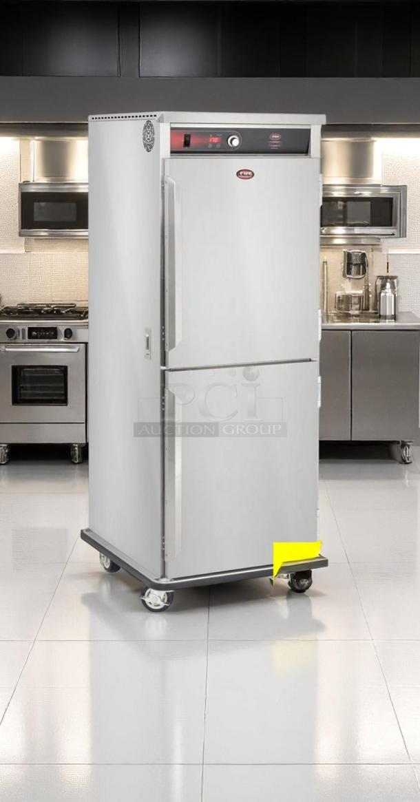 FWE UHST-13-OTB Heated Holding Cabinet, excellent condition, stainless steel, 120V, with control panel and wheels, fully tested.