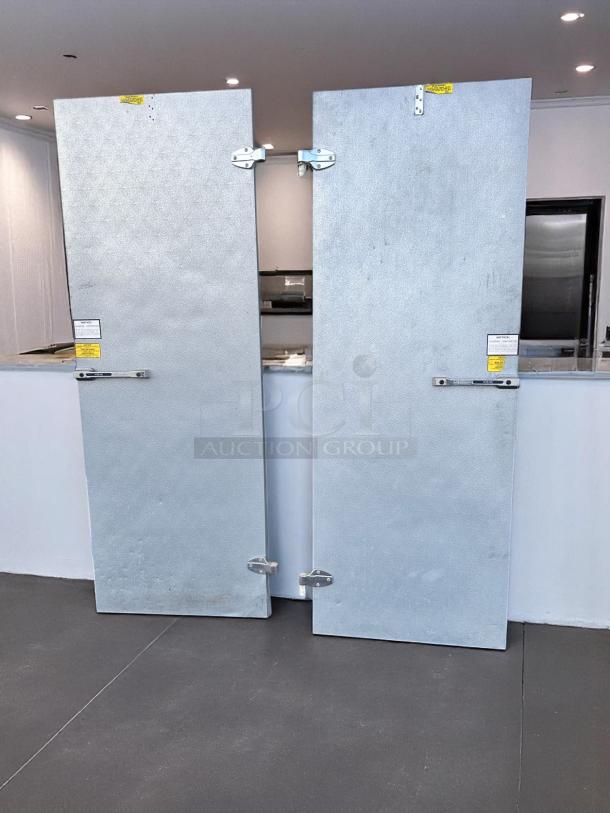 Norlake walk-in cooler double door unit with heavy-duty insulated panels, visibly tested, in good condition.