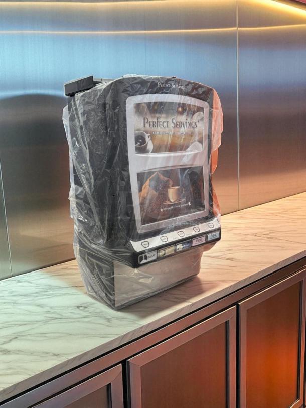 Brand new Perfect Servings automatic powder dispenser UV-PSPD-5-AV-BL-T-B, wrapped, commercial grade, 120V, 60Hz.