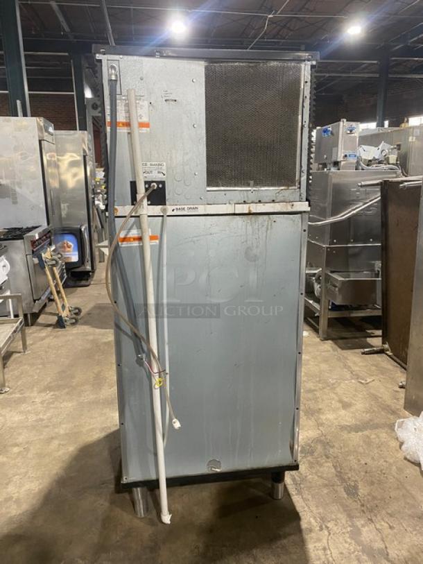 Manitowoc Indigo Series ice machine, model IYT0500A161, stainless steel, with legs, energy-efficient, air-cooled, includes scooper.